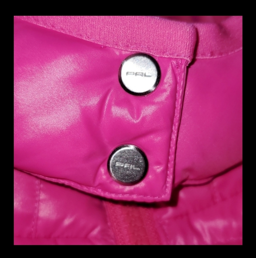 NWOT Polo Ralph Lauren Babygirl Hot Pink Quilted Hood Puffer Down Jacket 9 Mos. - Picture 9 of 16